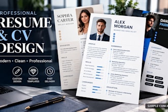 design a professional resume or CV with a clean readable layout