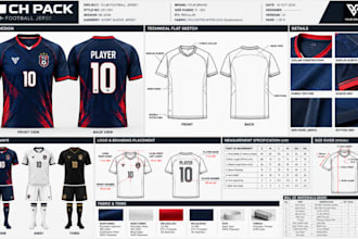 design custom football jersey and sports uniform tech packs