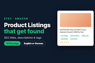 write SEO product titles, descriptions and tags