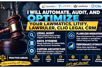 automate, audit, and optimize your lawmatics, litify lawruler clio legal CRM