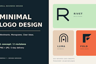design a clean minimalist logo for your small business