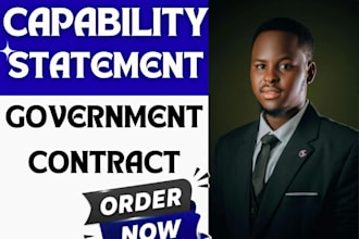 write a professional government contracting capability statement