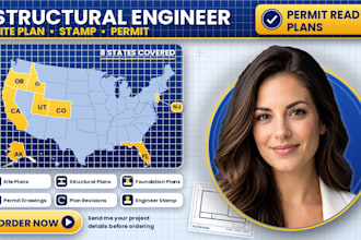 do alaska oregon utah nj ca id co fl site plan structural engineer stamp permit