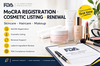 do fda mocra registration, renewal and cosmetic product listing