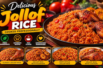 cook delicious and flavorful jollof rice professionally
