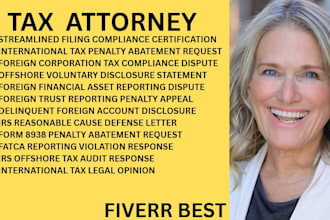 be your tax lawyer for fbar penalties, fatca disputes and offshore disclosures