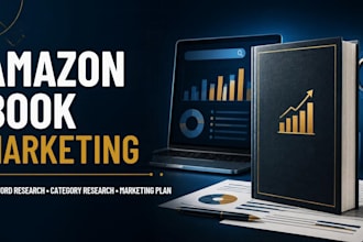 research amazon book keywords and create a marketing plan