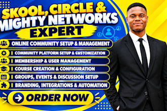 setup skool community, mighty networks, circle so community, online community