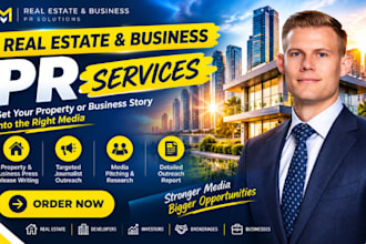 real estate press release writing media outreach brand launch news coverage