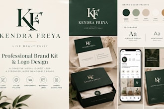 design a professional brand identity kit and minimalist logo