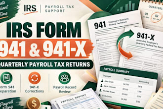 prepare irs form 941 and 941x payroll tax returns