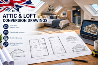 design attic conversion and loft conversion drawings