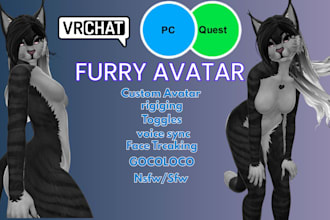 design custom  furry vrchat avatar kemono avatar anime vrc model nsfw avatar