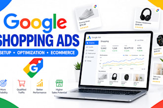 set up and optimize google shopping ads for ecommerce, shopping ads, gmc fix