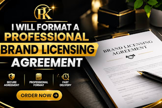 format a professional brand licensing agreement