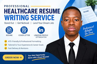 write a professional healthcare resume, medical CV, and cover letter
