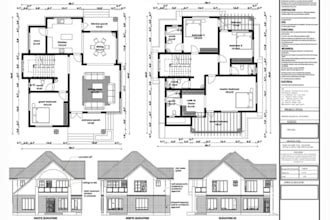 be your architect and draftsman for 2d house floor plans, house plan in autocad
