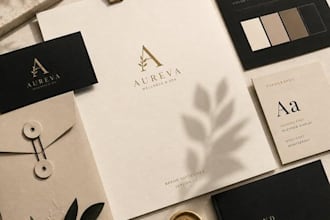 create a canva brand kit, minimalist logo and social media template bundle