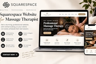 build a squarespace booking website for massage therapists and spas