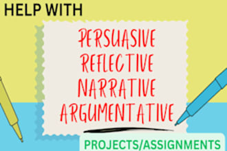 handle argumentative essay, narrative essay, descriptive or comparative analysis