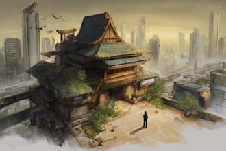 create fantasy environment concept artc