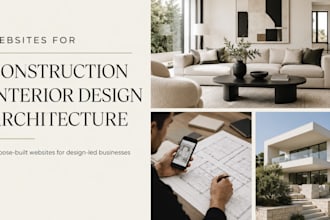create construction, interior design, architecture website