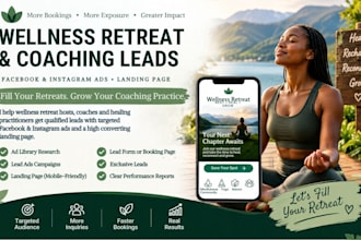 generate wellness retreat coaching leads counselling yoga bliss lead generation