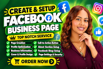 create and setup facebook business page