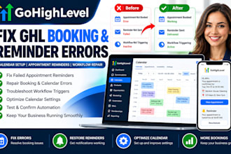 fix gohighlevel calendar booking and appointment reminder automation