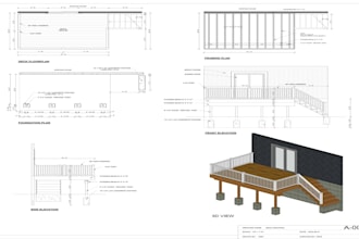 design deck plans, framing layouts, and permit drawings