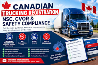 assist with canadian trucking registration, nsc, cvor and safety compliance