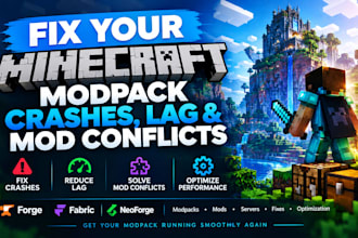 fix your forge or fabric minecraft modpack crashes, lag and mod conflicts