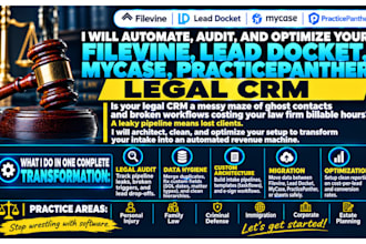 automate audit optimize filevine lead docket mycase practicepanther legal crm