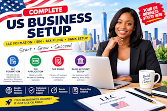 do US llc formation ein tax filling and bank account setup