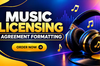 professionally format music agreement provided by qualified professional