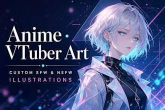 draw anime and vtuber art, custom nsfw,sfw illustration