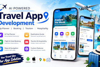 build ai trip planner app, travel booking app, city tourism app hospitality app