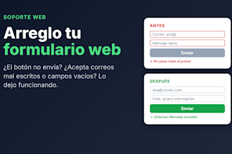 arreglar tu formulario web que no envía o no valida datos
