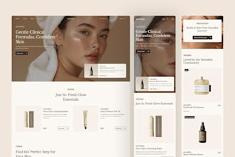 design skincare website beauty store cosmetic shop beauty website makeup website