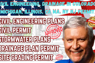 civil engineering, drainage in colorado, michigan, illinois, ca ma, ny nj permit