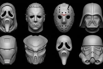 design printable 3d helmet 3d mask stl model mask design helmet for 3d printing