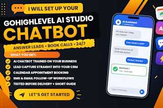 set up gohighlevel ai chatbot and booking automation