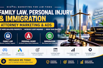 generate family law firm, personal injury, immigration attorney leads fb ads