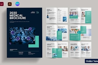 design product catalog brochure company profile for medical healthcare pharma