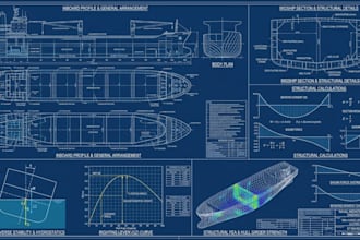 conduct marine piping schematic design propulsion layout and vessel blueprints