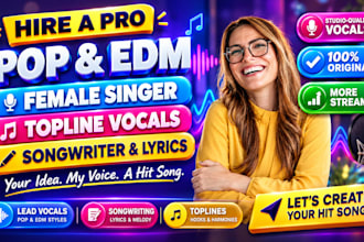 record sing powerful female soprano lead backing vocals song opera soprano voice