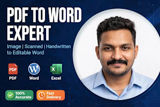 convert pdf to word, image to word, scanned handwritten to editable word