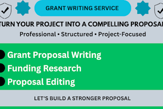 write professional grant proposals and funding applications