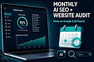do monthly ai SEO, aeo, GEO website audit for google search and ai search