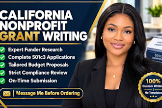 california nonprofit grant writing funder research 501c3 application done